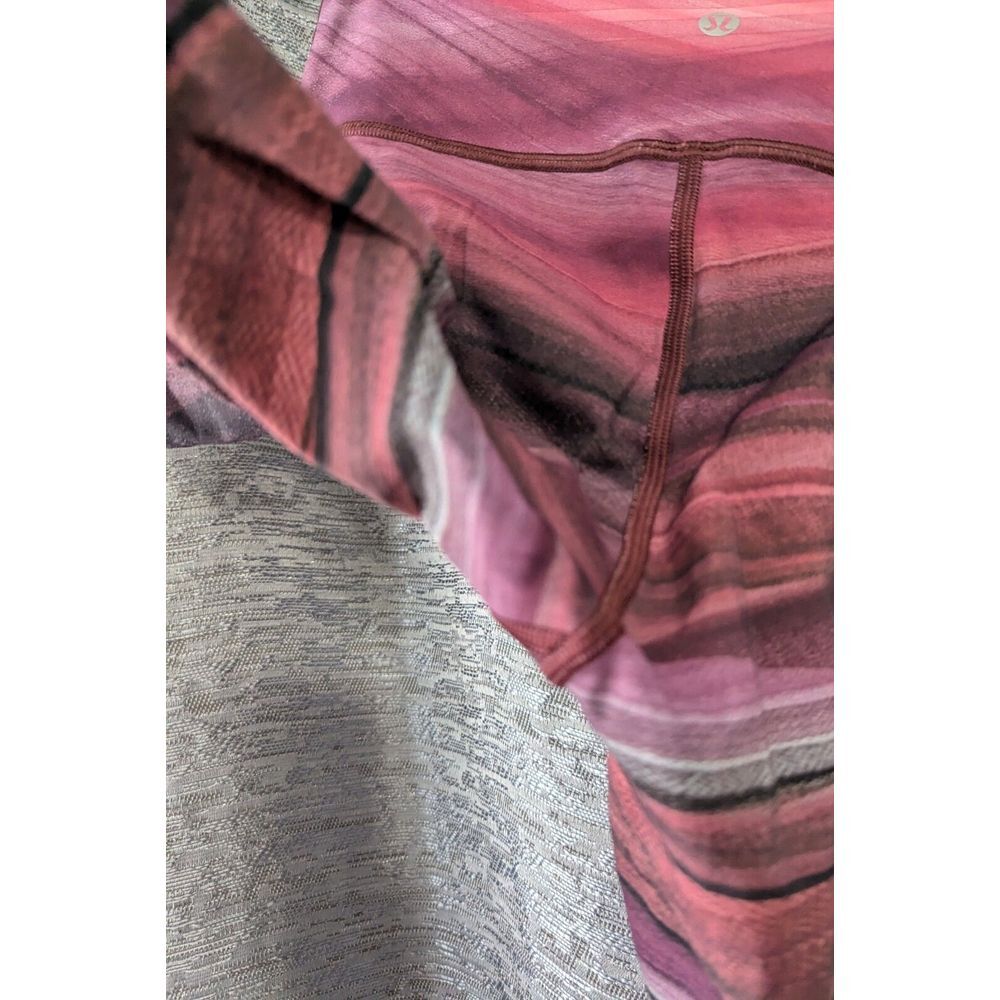 lululemon leggings 6 Multi Color Striped Inside Pocket - Picture 13 of 15